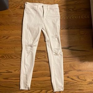 American Eagle NE(X)T LEVEL STRETCH HI-RISE Jegging Cool White Size 2 26W Short